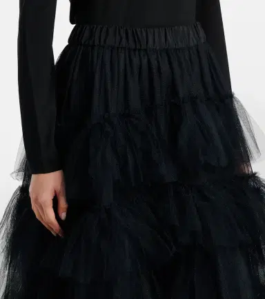Simone Rocha Ruffled tulle midi skirt | Thumbnail 5