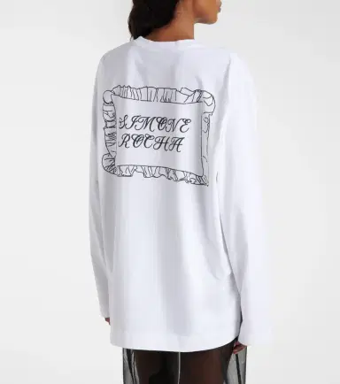 Simone Rocha Printed cotton jersey top | Thumbnail 5