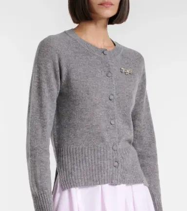 Simone Rocha Embellished cashmere cardigan | Thumbnail 3