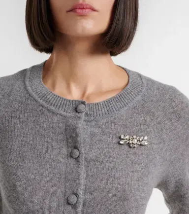Simone Rocha Embellished cashmere cardigan | Thumbnail 4
