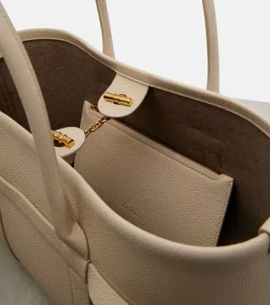 Loro Piana Ghiera Small leather shopper | Thumbnail 3 Loro Piana Ghiera Small leather shopper | Thumbnail 3