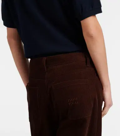 Miu Miu Cotton corduroy wide-leg pants | Thumbnail 3 Miu Miu Cotton corduroy wide-leg pants | Thumbnail 3