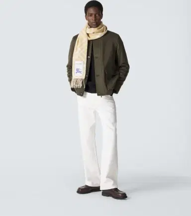 Burberry EKD checked cashmere scarf | Thumbnail 4