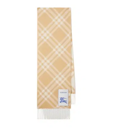 Burberry EKD checked cashmere scarf | Thumbnail 1