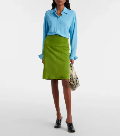 STOULS Gin suede midi skirt | Thumbnail 4