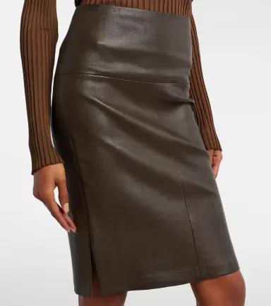 STOULS Gin leather midi skirt | Thumbnail 5 STOULS Gin leather midi skirt | Thumbnail 5