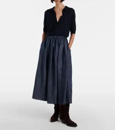 Gabriela Hearst Eloran linen midi skirt | Thumbnail 4