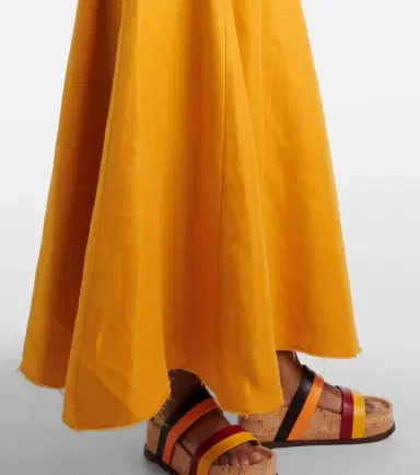 Gabriela Hearst Ranya puff-sleeve linen twill maxi dress | Thumbnail 7
