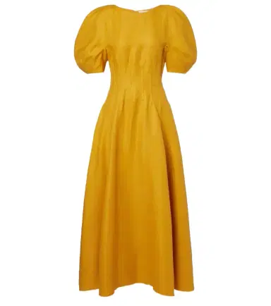 Gabriela Hearst Ranya puff-sleeve linen twill maxi dress | Thumbnail 1