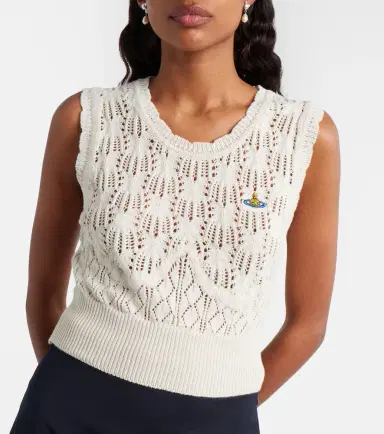 Vivienne Westwood Ella cropped cotton sweater vest | Thumbnail 2
