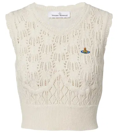 Vivienne Westwood Ella cropped cotton sweater vest | Thumbnail 1