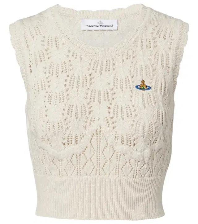 Vivienne Westwood Ella cropped cotton sweater vest