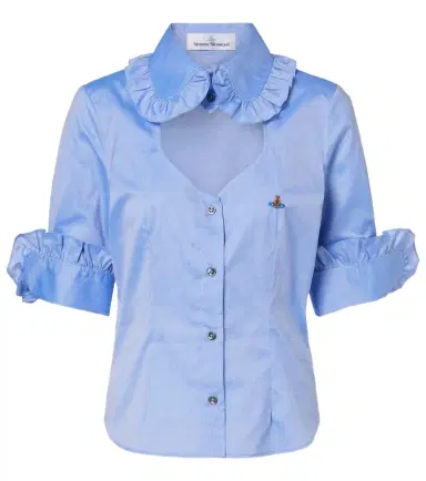 Vivienne Westwood Toulouse Frill cutout cotton poplin shirt | Thumbnail 1 Vivienne Westwood Toulouse Frill cutout cotton poplin shirt | Thumbnail 1