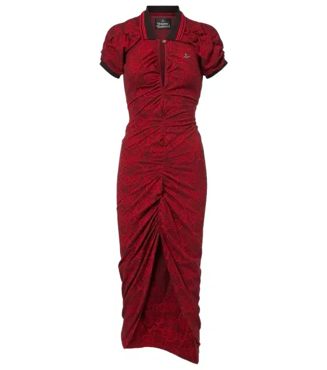 Vivienne Westwood Pulling cotton jacquard midi dress