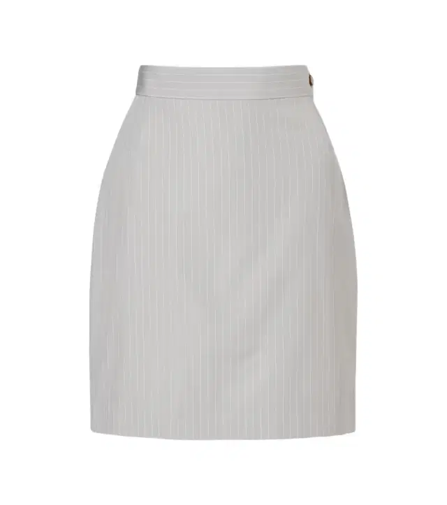 Pinstripe cotton miniskirt