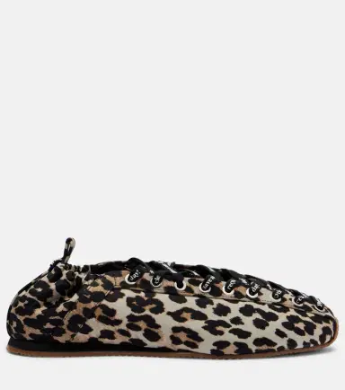Ganni Leopard-print ballet flats | Thumbnail 3
