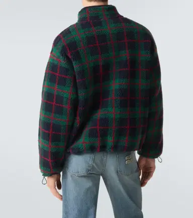 Miu Miu Checked teddy jacket | Thumbnail 5 Miu Miu Checked teddy jacket | Thumbnail 5