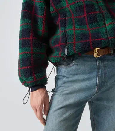 Miu Miu Checked teddy jacket | Thumbnail 6 Miu Miu Checked teddy jacket | Thumbnail 6