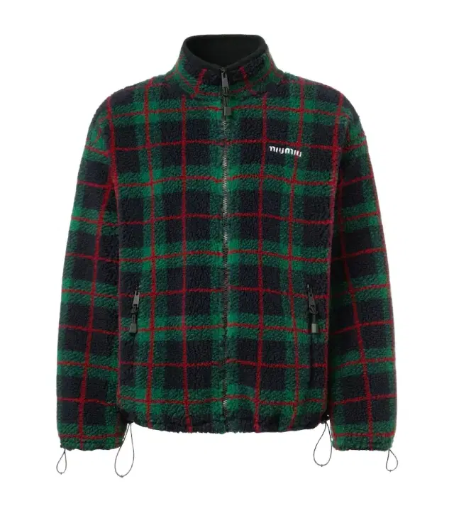 Miu Miu Checked teddy jacket