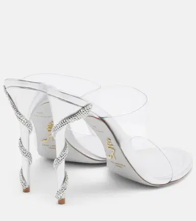 René Caovilla Celebrity crystal-embellished PVC sandals | Thumbnail 4