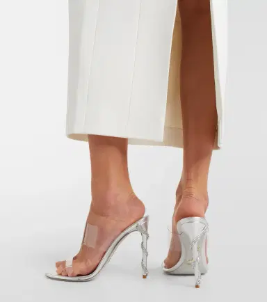 René Caovilla Celebrity crystal-embellished PVC sandals | Thumbnail 5