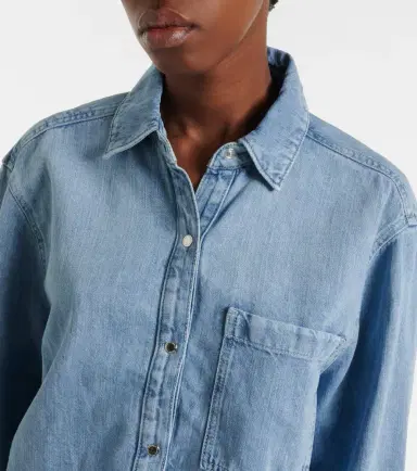 7 For All Mankind Ivy cotton and linen denim shirt | Thumbnail 2
