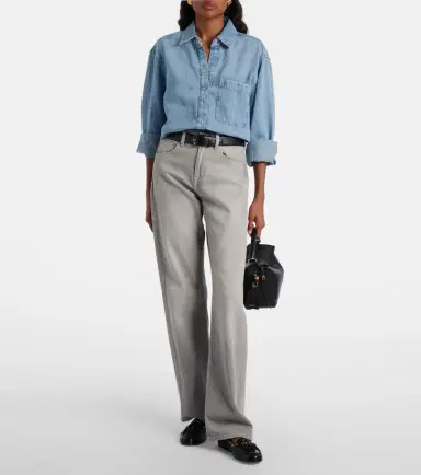 7 For All Mankind Ivy cotton and linen denim shirt | Thumbnail 3