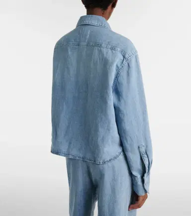 7 For All Mankind Ivy cotton and linen denim shirt | Thumbnail 5