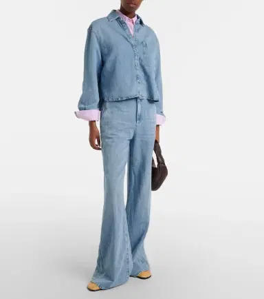 7 For All Mankind Ivy cotton and linen denim shirt | Thumbnail 6
