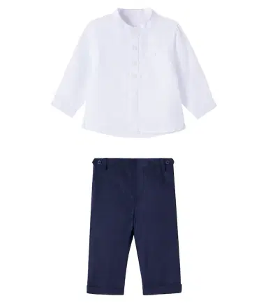 Tartine et Chocolat Baby linen shirt and pants set | Thumbnail 2