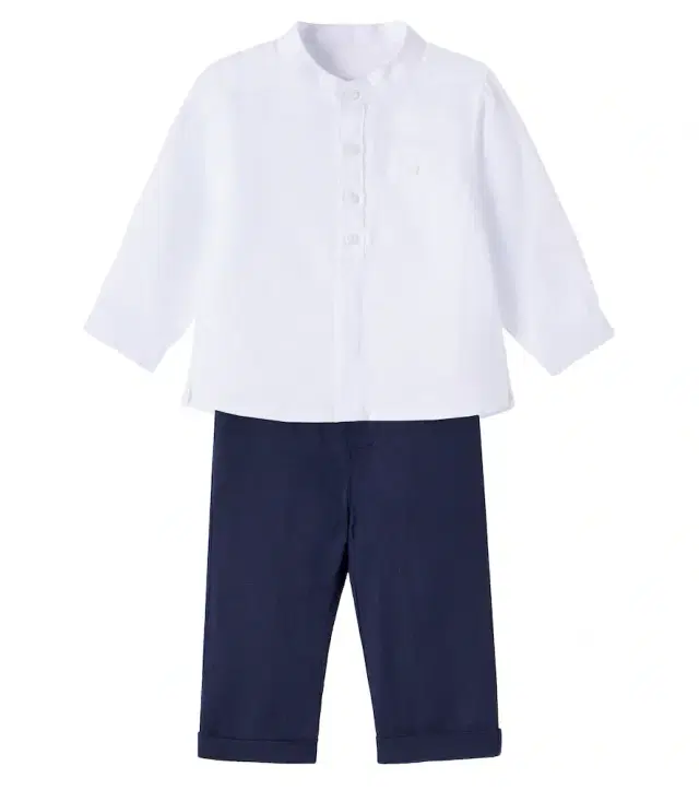 Baby linen shirt and pants set
