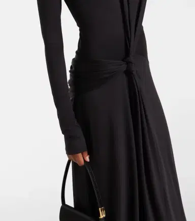 Victoria Beckham Gathered turtleneck midi dress | Thumbnail 3 Victoria Beckham Gathered turtleneck midi dress | Thumbnail 3