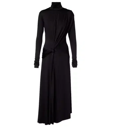 Victoria Beckham Gathered turtleneck midi dress | Thumbnail 1 Victoria Beckham Gathered turtleneck midi dress | Thumbnail 1