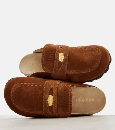 Miu Miu Oliva suede mules | Thumbnail 4 Miu Miu Oliva suede mules | Thumbnail 4