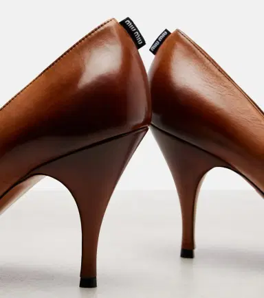 Miu Miu 85 leather pumps | Thumbnail 4