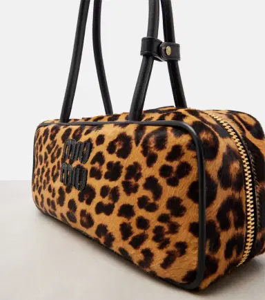 Miu Miu Leopard-print calf hair shoulder bag | Thumbnail 3