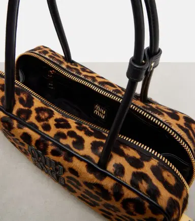 Miu Miu Leopard-print calf hair shoulder bag | Thumbnail 4