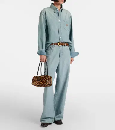 Miu Miu Leopard-print calf hair shoulder bag | Thumbnail 6
