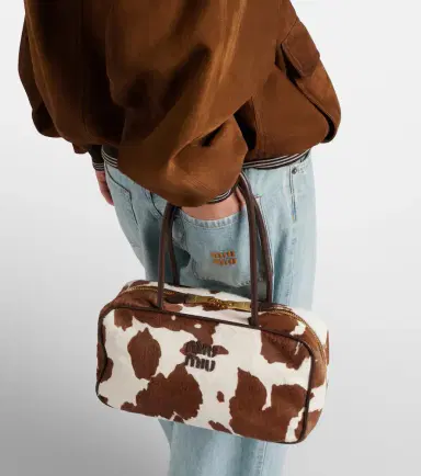 Miu Miu Beau Medium calf hair shoulder bag | Thumbnail 5