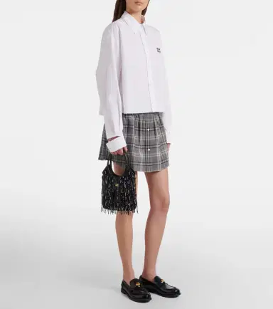 Miu Miu Ivy Medium embellished fringed satin shopper | Thumbnail 5