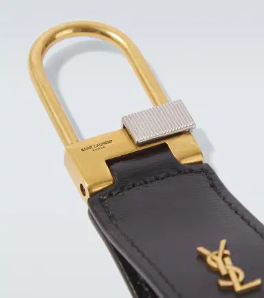 Saint Laurent Tiny Cassandre leather keychain | Thumbnail 2 Saint Laurent Tiny Cassandre leather keychain | Thumbnail 2