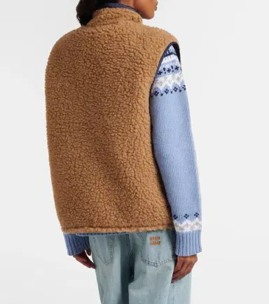 Miu Miu Wool-blend teddy down vest | Thumbnail 4