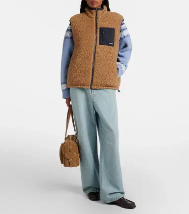 Miu Miu Wool-blend teddy down vest | Thumbnail 5