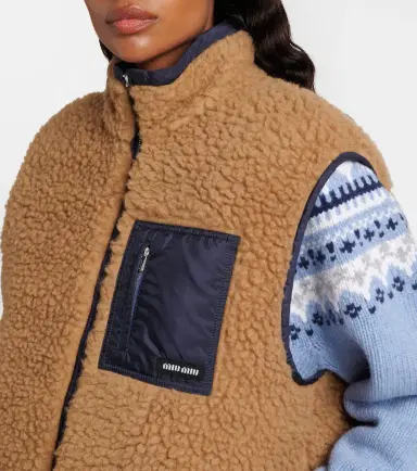 Miu Miu Wool-blend teddy down vest | Thumbnail 6