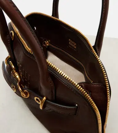 Miu Miu Aventure leather tote bag | Thumbnail 4 Miu Miu Aventure leather tote bag | Thumbnail 4
