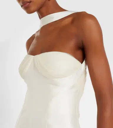 Danielle Frankel Bridal Lette wool and silk bustier gown | Thumbnail 4 Danielle Frankel Bridal Lette wool and silk bustier gown | Thumbnail 4