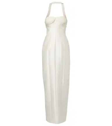 Danielle Frankel Bridal Lette wool and silk bustier gown | Thumbnail 1 Danielle Frankel Bridal Lette wool and silk bustier gown | Thumbnail 1