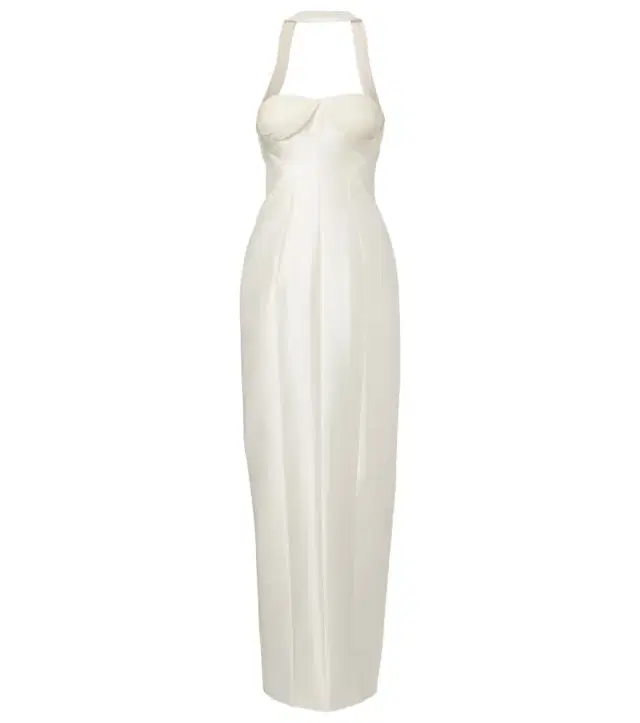 Danielle Frankel Bridal Lette wool and silk bustier gown