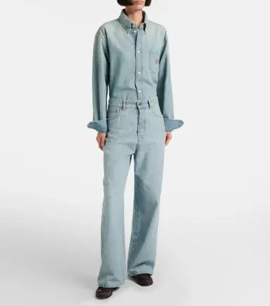 Miu Miu Chambray wide-leg jeans | Thumbnail 4