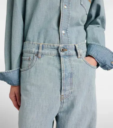 Miu Miu Chambray wide-leg jeans | Thumbnail 5